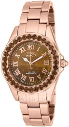 Invicta Angel Brązowy/Stal w kolorze różowego złota Ø38 mm 15048