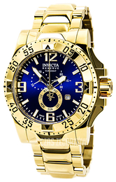 Invicta Excursion Niebieski/Stal w odcieniu złota Ø50 mm 15329