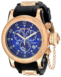 Invicta Russian Diver Niebieski/Stal w kolorze różowego złota Ø52 mm 15568