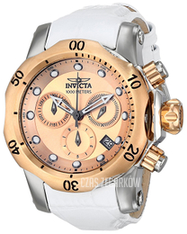 Invicta Venom Różowe złoto/Skóra Ø23 mm 16091