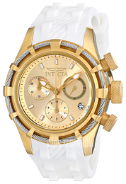 Invicta Bolt Żółte złoto/Guma Ø40 mm 16107