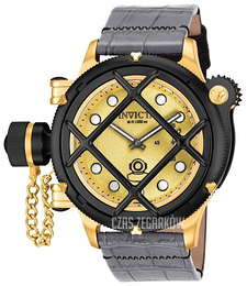 Invicta Russian Diver Żółte złoto/Skóra Ø52 mm 16190
