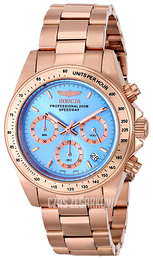 Invicta Speedway Niebieski/Stal w kolorze różowego złota Ø40 mm 16658