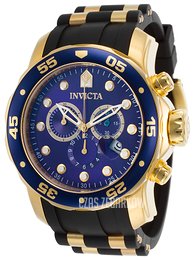 Invicta Pro Diver Niebieski/Stal w odcieniu złota Ø48 mm 17882