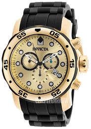 Invicta Pro Diver Żółte złoto/Guma Ø48 mm 18040
