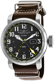 Invicta Aviator Czarny/Skóra Ø52 mm 18886