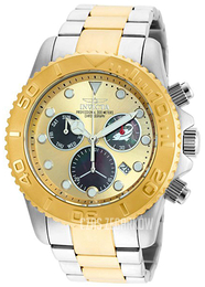 Invicta Pro Diver Wielokolorowy/Stal w odcieniu złota Ø50 mm 20348