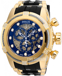 Invicta Bolt Niebieski/18 karatowe żółte złoto Ø53 mm 20416