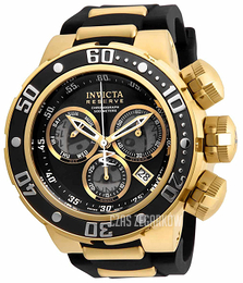 Invicta Reserve Czarny/Stal w odcieniu złota Ø52 mm 21642