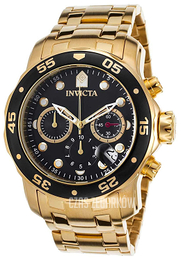 Invicta Pro Diver Czarny/Stal w odcieniu złota Ø48 mm 21922