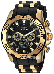 Invicta Pro Diver Czarny/Stal w odcieniu złota Ø50 mm 22340