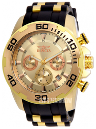 Invicta Pro Diver Żółte złoto/Stal w odcieniu złota Ø50 mm 22342