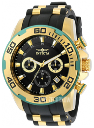 Invicta Pro Diver Czarny/Stal w odcieniu złota Ø50 mm 22347
