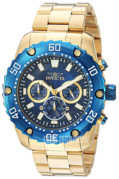 Invicta Pro Diver Niebieski/Stal w odcieniu złota Ø48 mm 22518