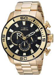 Invicta Pro Diver Czarny/Stal w odcieniu złota Ø48.5 mm 22590