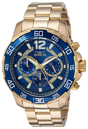 Invicta Pro Diver Niebieski/Stal w odcieniu złota Ø45 mm 22714