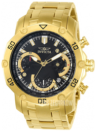 Invicta Pro Diver Czarny/Stal w odcieniu złota Ø50 mm 22767