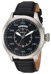 Invicta Aviator Czarny/Skóra Ø45 mm 22972