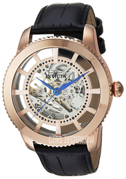 Invicta Vintage Szkieletowa tarczy/Skóra Ø45 mm 23639