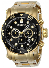 Invicta Pro Diver Czarny/Stal w odcieniu złota Ø48 mm 23650