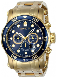 Invicta Pro Diver Niebieski/Stal w odcieniu złota Ø48 mm 23651