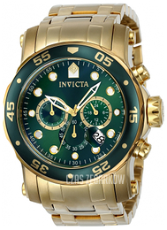Invicta Pro Diver Zielony/Stal w odcieniu złota Ø48 mm 23653