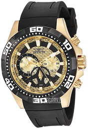 Invicta Aviator Żółte złoto/Guma Ø48 mm 23756