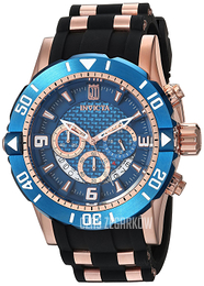 Invicta Jason Taylor Niebieski/Stal w kolorze różowego złota Ø50 mm 24169