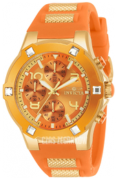 Invicta Pomarańczowy/Stal w odcieniu złota Ø39 mm 24193