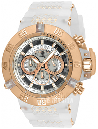 Invicta Subaqua Biały/Stal w kolorze różowego złota Ø50 mm 24362