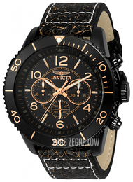 Invicta Aviator Czarny/Skóra Ø48 mm 24554