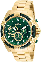 Invicta Bolt Zielony/Stal w odcieniu złota Ø52 mm 25517