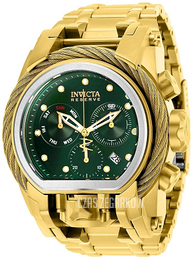 Invicta Reserve Zielony/Stal w odcieniu złota Ø52 mm 25606
