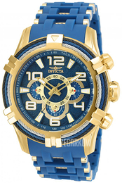 Invicta Bolt Niebieski/Stal w odcieniu złota Ø51 mm 25768