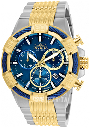 Invicta Bolt Niebieski/Stal w odcieniu złota Ø51 mm 25865