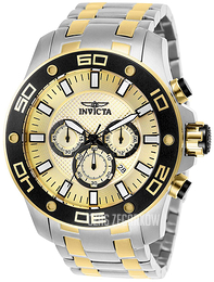 Invicta Pro Diver Żółte złoto/Stal w odcieniu złota Ø50 mm 26080