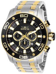 Invicta Pro Diver Czarny/Stal w odcieniu złota Ø50 mm 26081