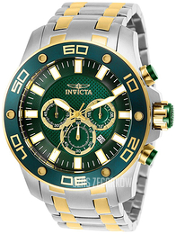 Invicta Pro Diver Zielony/Stal w odcieniu złota Ø50 mm 26083