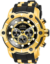 Invicta Bolt Czarny/Stal w odcieniu złota Ø51.5 mm 26751