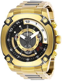 Invicta Reserve Czarny/Stal w odcieniu złota Ø50 mm 27052