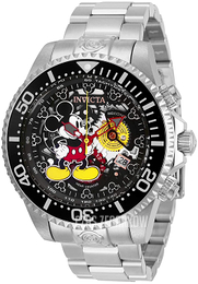 Invicta Disney Czarny/Stal Ø47 mm 27404
