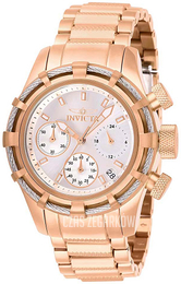 Invicta Bolt Srebrny/Stal w kolorze różowego złota Ø40 mm 27493