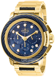 Invicta Bolt Niebieski/Stal w odcieniu złota Ø52 mm 27495