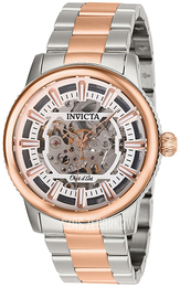 Invicta Szkieletowa tarczy/Stal w kolorze różowego złota Ø42 mm 27590