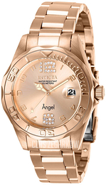 Invicta Angel Różowe złoto/Stal w kolorze różowego złota Ø38 mm 28681