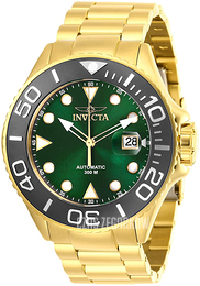 Invicta Pro Diver Zielony/Stal w odcieniu złota Ø50 mm 28762