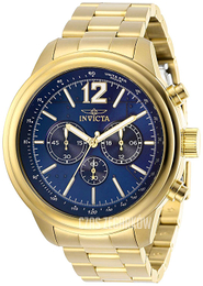 Invicta Aviator Niebieski/Stal w odcieniu złota Ø49 mm 28896
