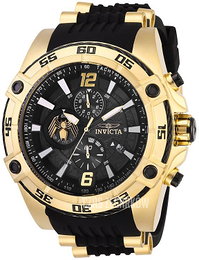 Invicta Czarny/Stal w odcieniu złota Ø52.5 mm 28977