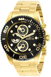 Invicta Dc Comics Czarny/Stal w odcieniu złota Ø43 mm 29060