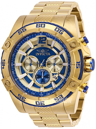 Invicta Bolt Niebieski/Stal w odcieniu złota Ø52 mm 29291